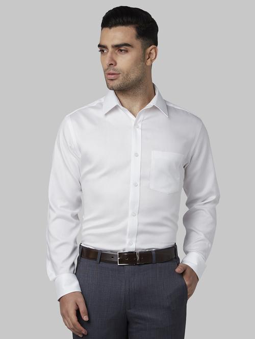white solid formal shirt - 17670461 - Standard Image - 1