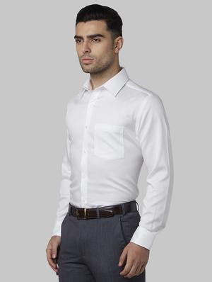white solid formal shirt - 17670461 - Standard Image - 2