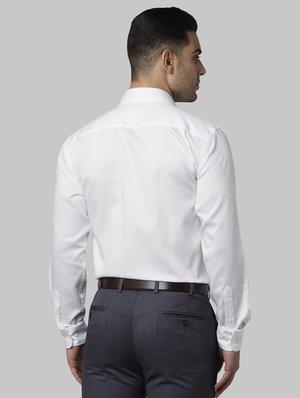 white solid formal shirt - 17670461 - Standard Image - 3