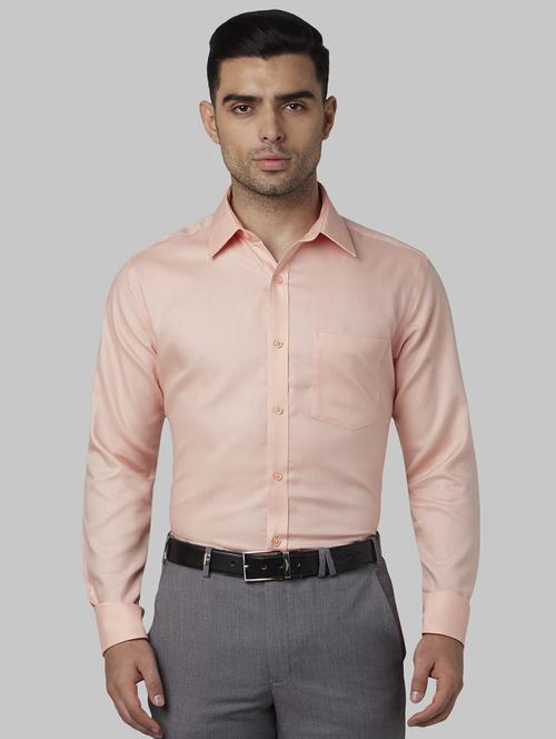 orange self design formal shirt - 17670465 - Standard Image - 1