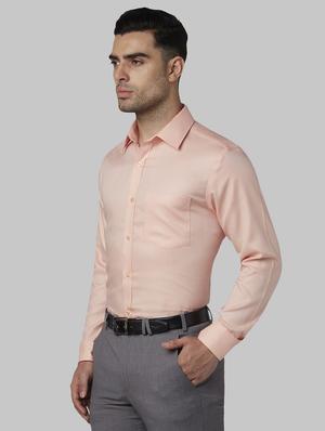 orange self design formal shirt - 17670465 - Standard Image - 2