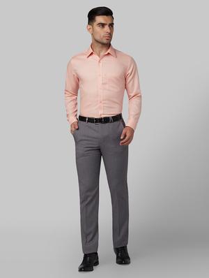 orange self design formal shirt - 17670465 - Standard Image - 4