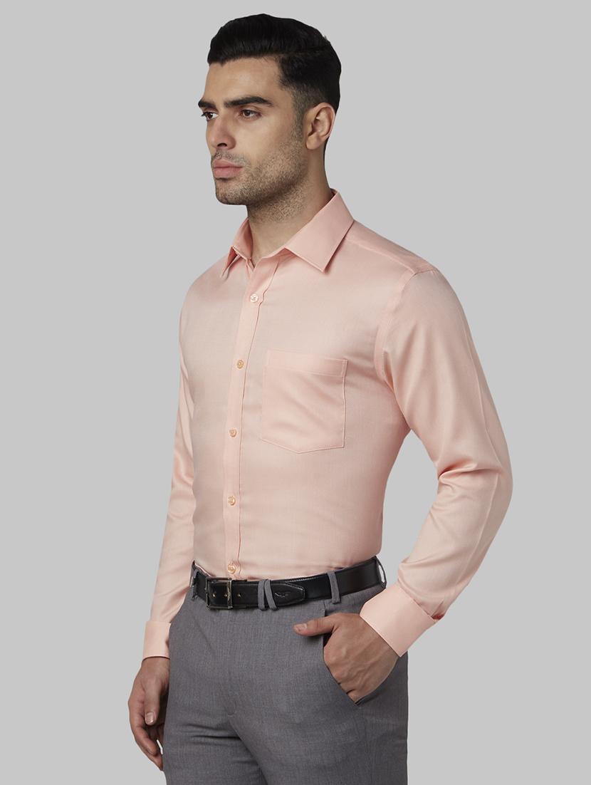 orange self design formal shirt - 17670465 - Zoom Image - 2