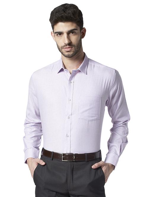 white printed formal shirt - 17670477 - Standard Image - 1