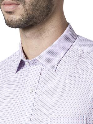 white printed formal shirt - 17670477 - Standard Image - 5