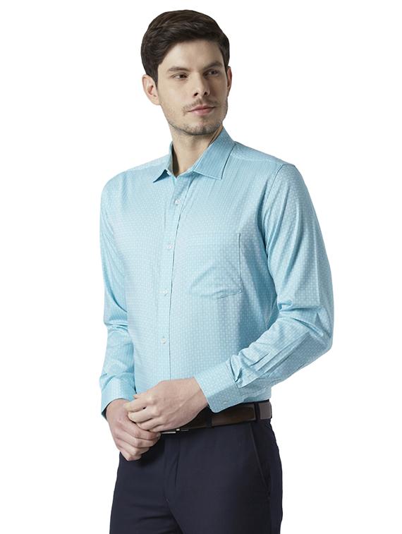 green checkered formal shirt - 17670479 - Zoom Image - 2