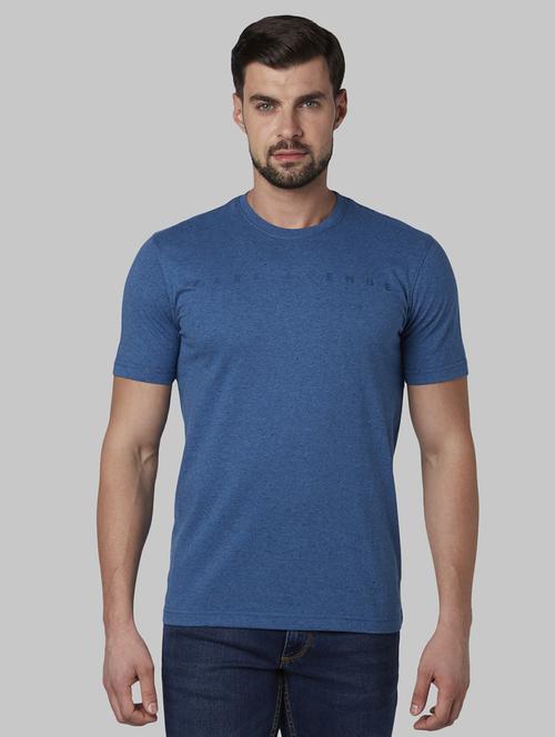 blue solid t-shirt - 17670485 - Standard Image - 1