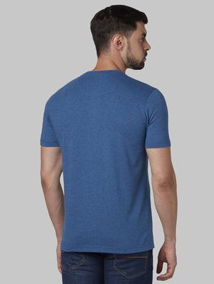 blue solid t-shirt - 17670485 - Standard Image - 3