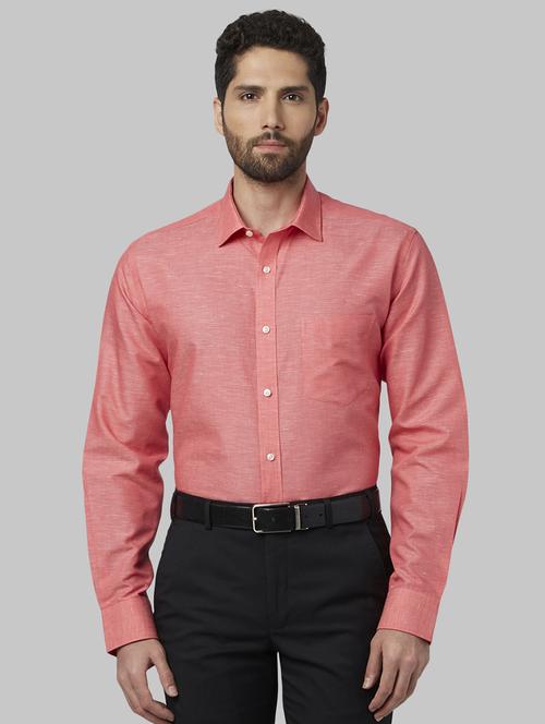 red solid formal shirt - 17670486 - Standard Image - 1