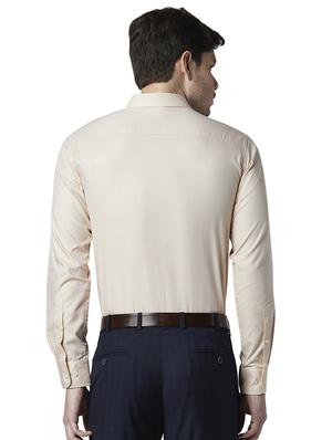 beige self design formal shirt - 17670488 - Standard Image - 3