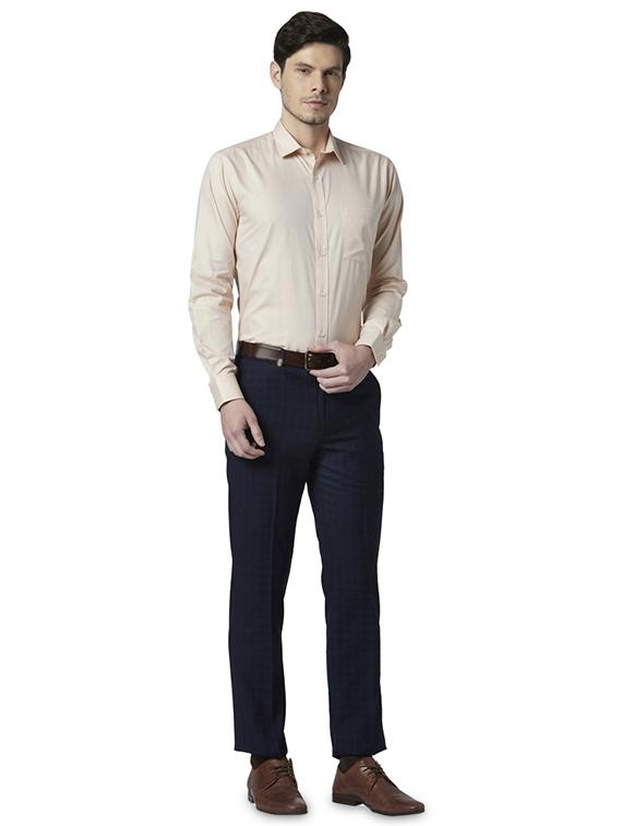 beige self design formal shirt - 17670488 - Zoom Image - 4