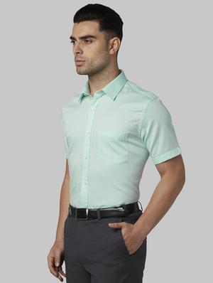 green solid formal shirt - 17670493 - Standard Image - 2
