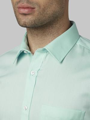 green solid formal shirt - 17670493 - Standard Image - 5