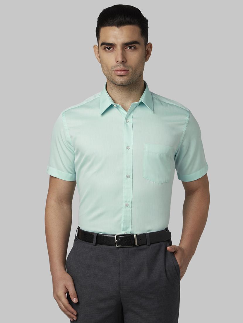 green solid formal shirt - 17670493 - Zoom Image - 1