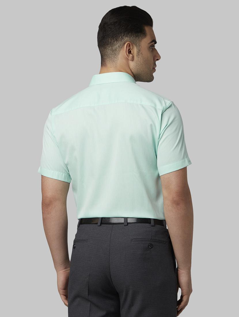 green solid formal shirt - 17670493 - Zoom Image - 3