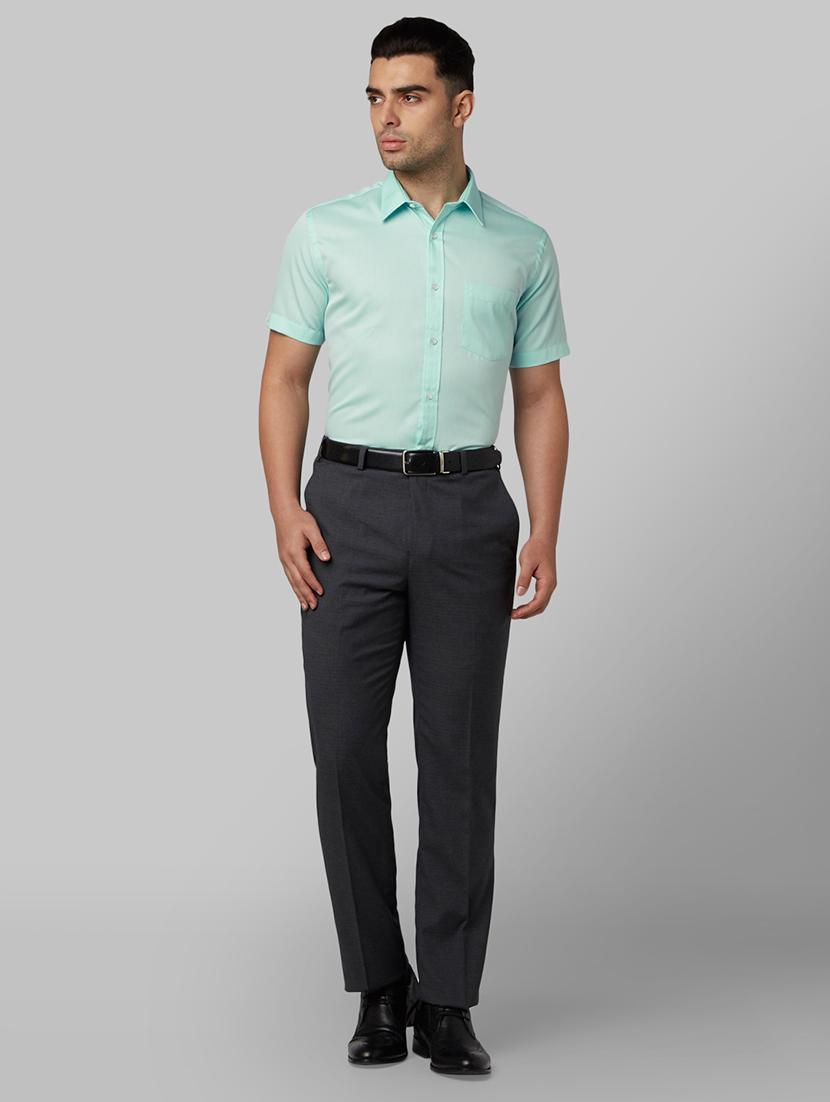 green solid formal shirt - 17670493 - Zoom Image - 4