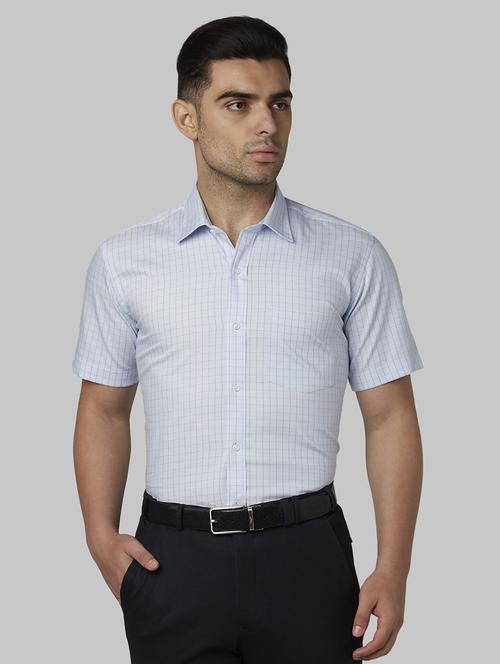 blue checkered formal shirt - 17670498 - Standard Image - 1