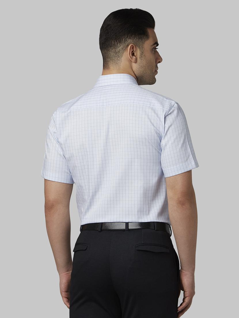blue checkered formal shirt - 17670498 - Zoom Image - 3