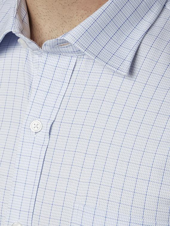 blue checkered formal shirt - 17670498 - Zoom Image - 5