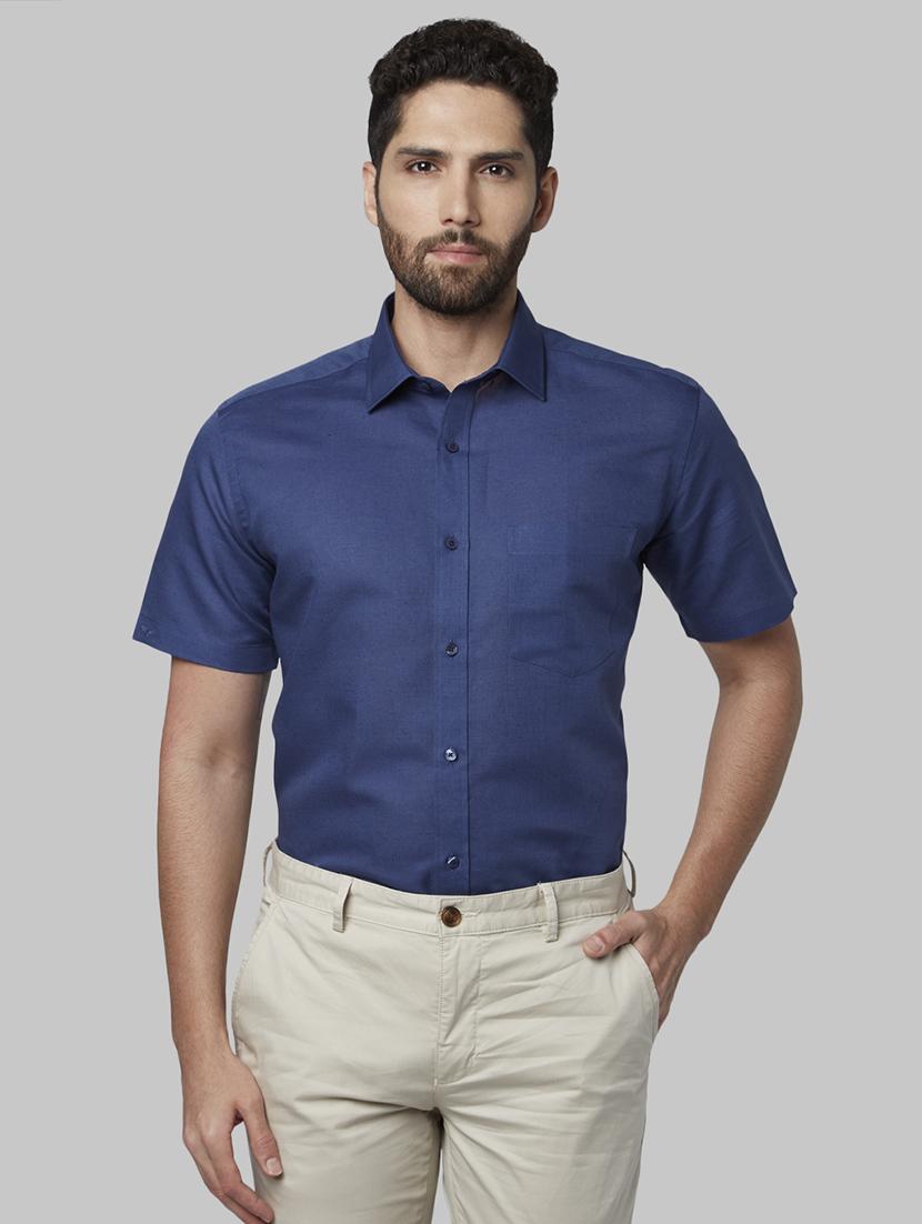 dark blue solid formal shirt - 17670500 - Zoom Image - 1
