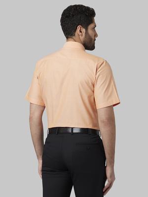 orange solid formal shirt - 17670503 - Standard Image - 3