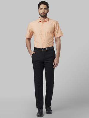 orange solid formal shirt - 17670503 - Standard Image - 4
