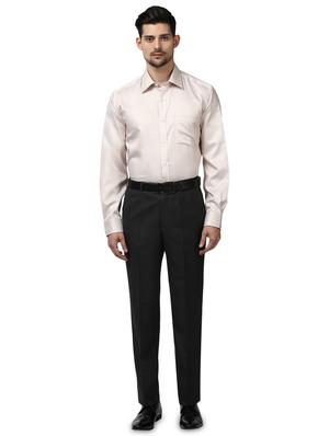 brown self design formal shirt - 17670506 - Standard Image - 4