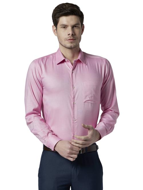 pink solid formal shirt - 17670507 - Standard Image - 1