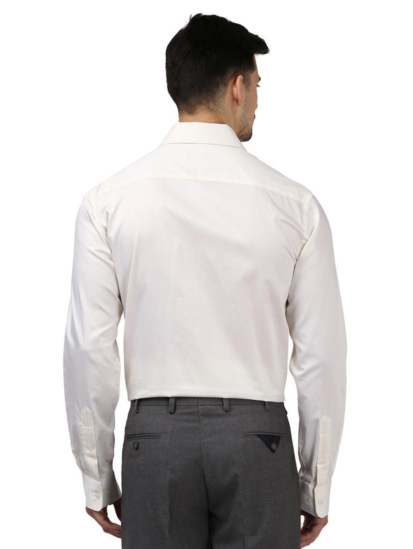 yellow solid formal shirt - 17670509 - Zoom Image - 3