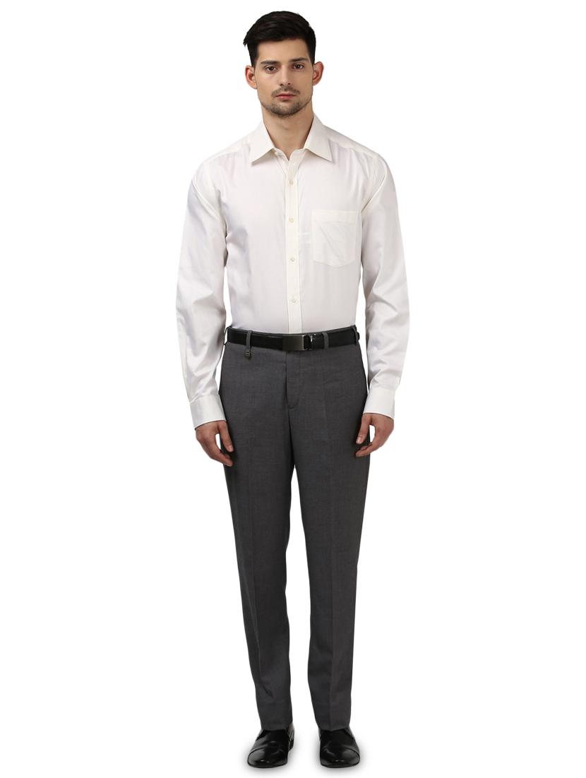 yellow solid formal shirt - 17670509 - Zoom Image - 4