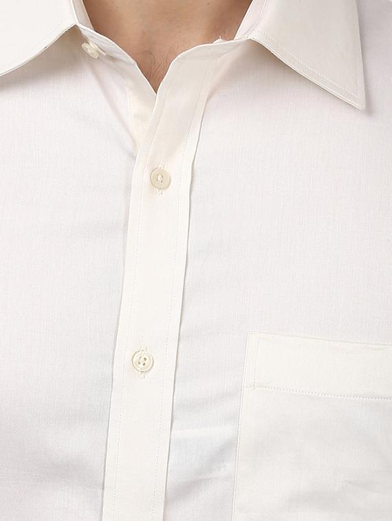 yellow solid formal shirt - 17670509 - Zoom Image - 5