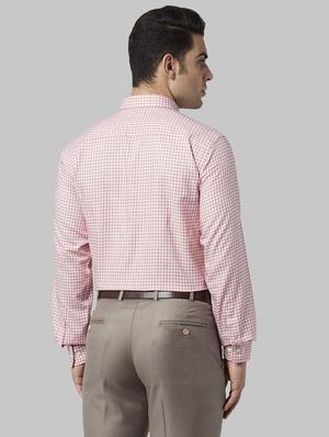 pink checkered formal shirt - 17670513 - Standard Image - 3