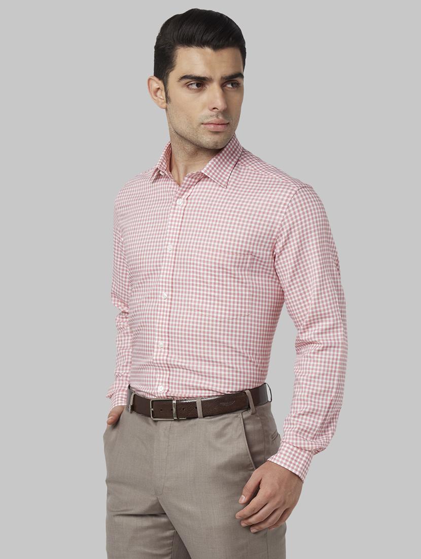 pink checkered formal shirt - 17670513 - Zoom Image - 2
