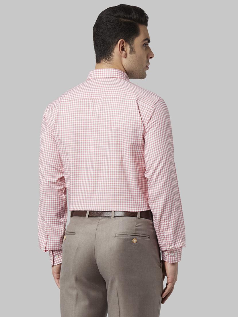 pink checkered formal shirt - 17670513 - Zoom Image - 3