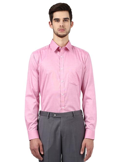 pink solid formal shirt - 17670516 - Standard Image - 1