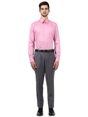 pink solid formal shirt - 17670516 - Standard Image - 4