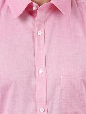 pink solid formal shirt - 17670516 - Standard Image - 5