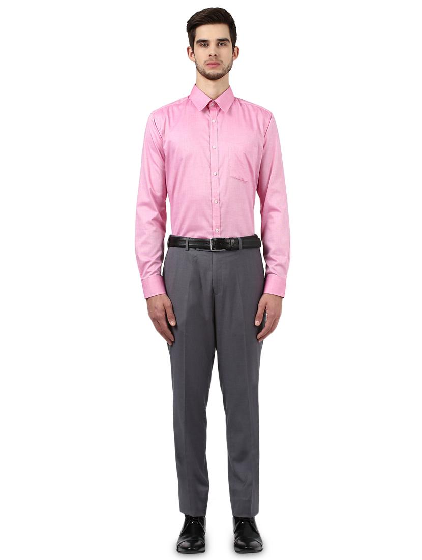 pink solid formal shirt - 17670516 - Zoom Image - 4