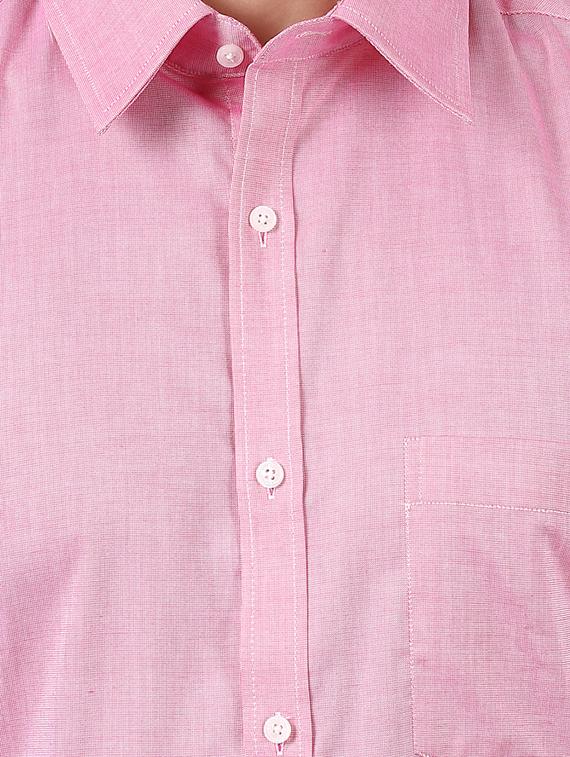 pink solid formal shirt - 17670516 - Zoom Image - 5
