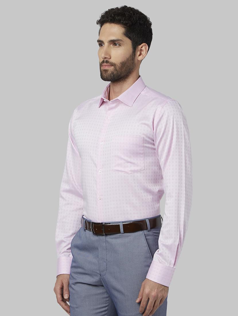 pink self design formal shirt - 17670523 - Zoom Image - 2