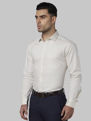 beige printed formal shirt - 17670528 - Standard Image - 2