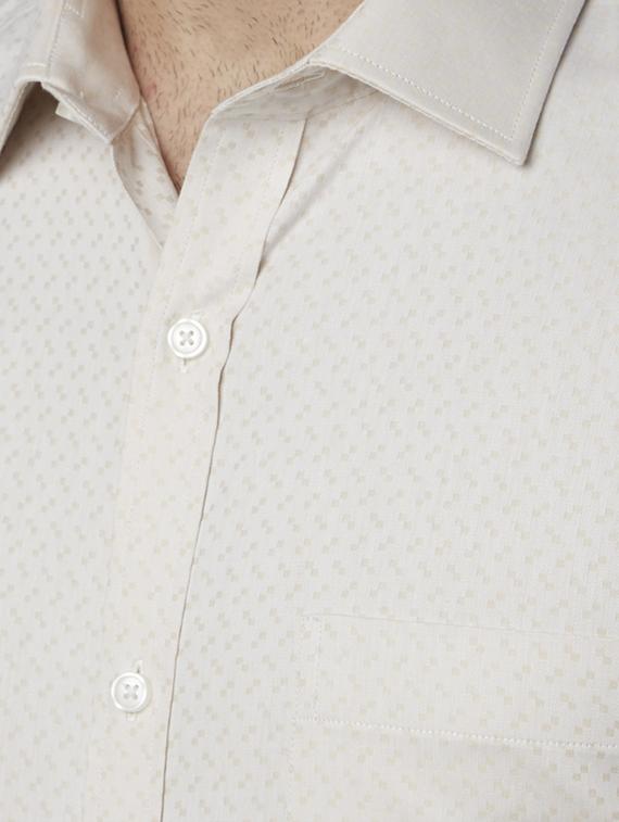 beige printed formal shirt - 17670528 - Zoom Image - 5