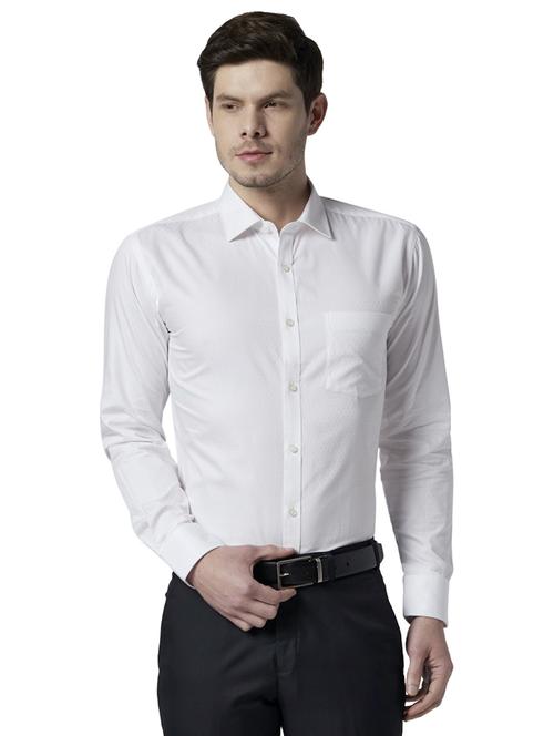 white self design formal shirt - 17670529 - Very Small Image - 1