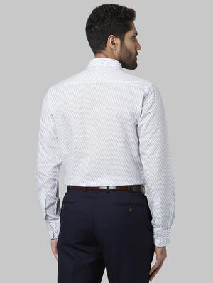 white printed formal shirt - 17670531 - Standard Image - 3