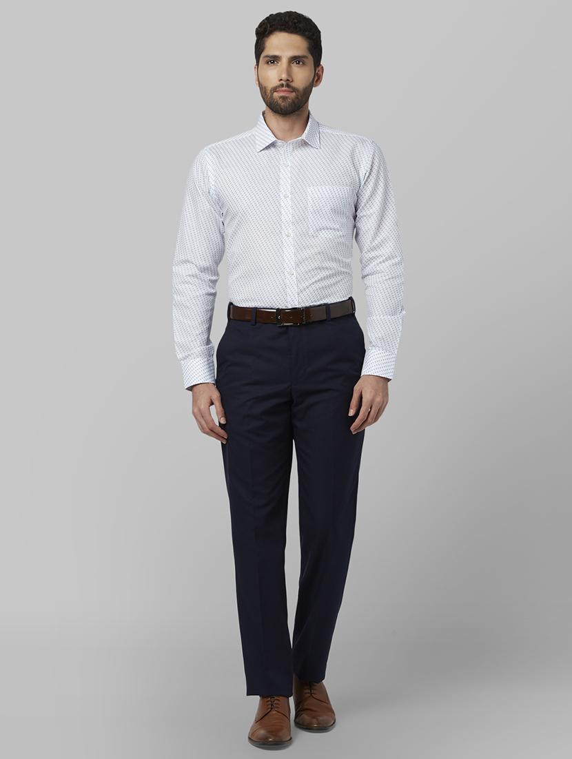 white printed formal shirt - 17670531 - Zoom Image - 4