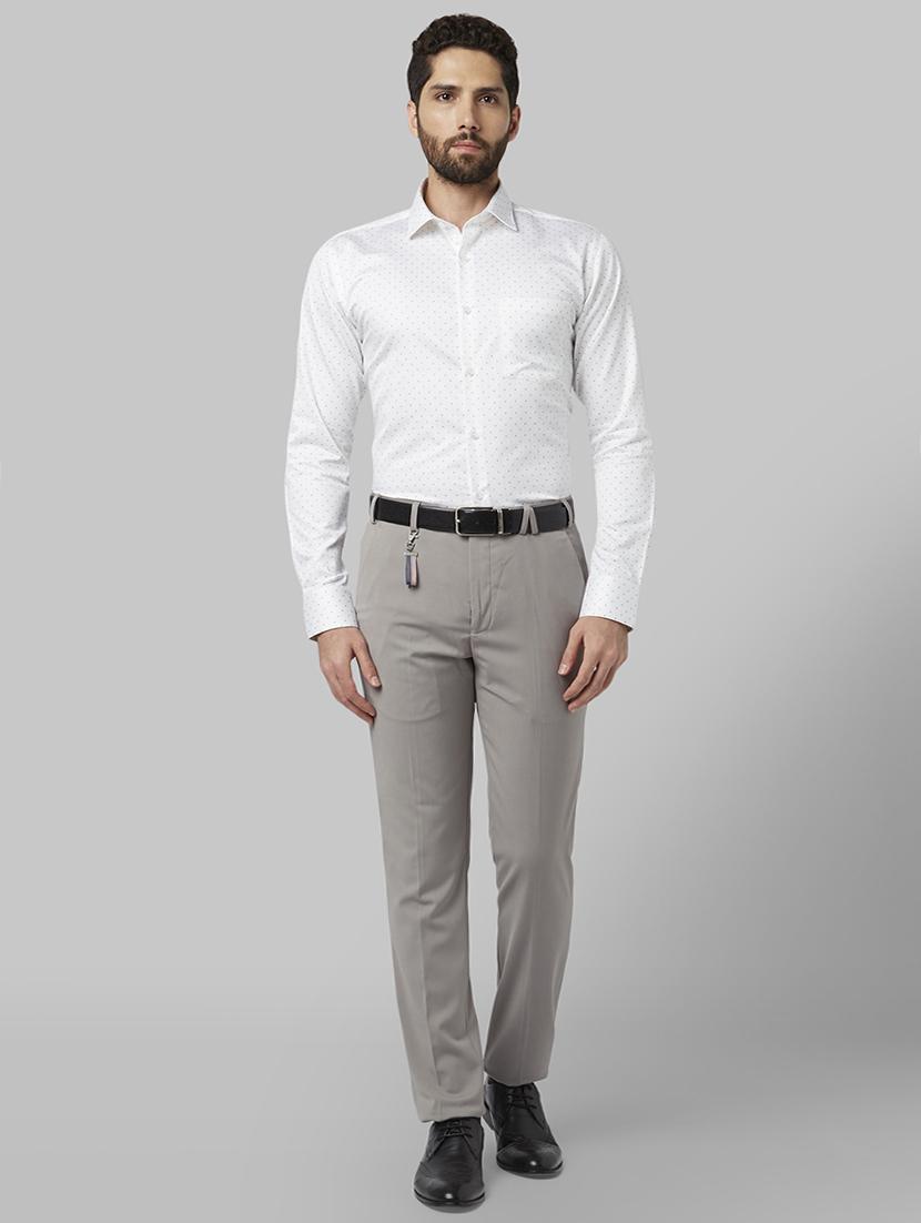 white printed formal shirt - 17670533 - Zoom Image - 4