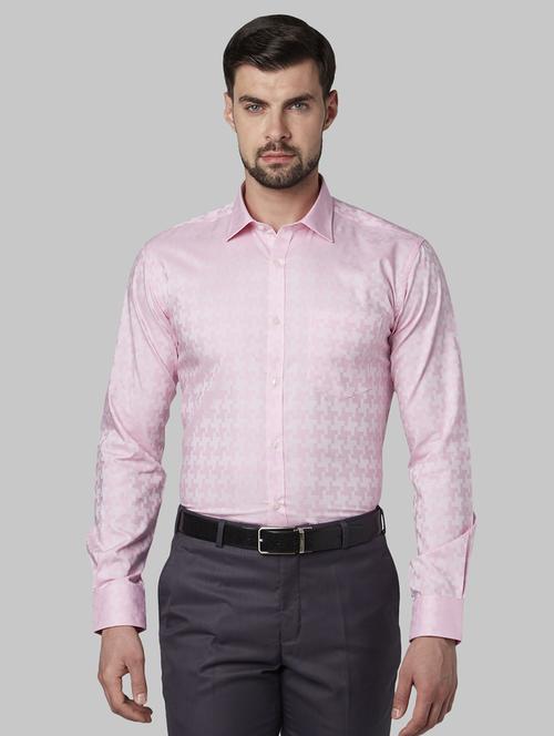 pink self design formal shirt - 17670541 - Standard Image - 1