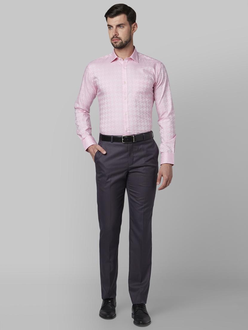 pink self design formal shirt - 17670541 - Zoom Image - 4