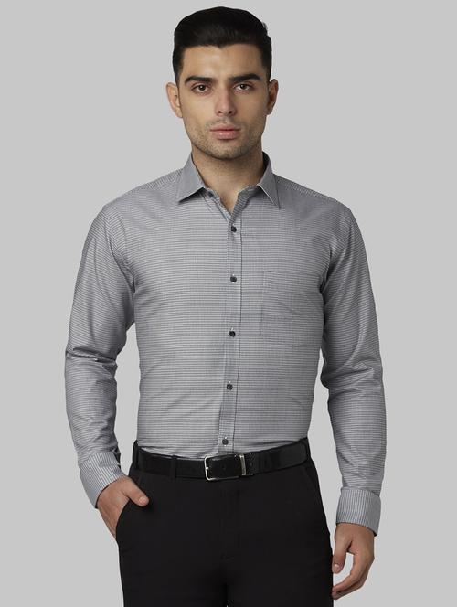 black self design formal shirt - 17670548 - Standard Image - 1