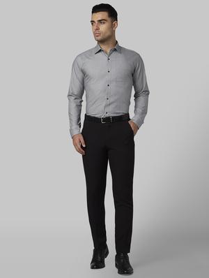 black self design formal shirt - 17670548 - Standard Image - 4
